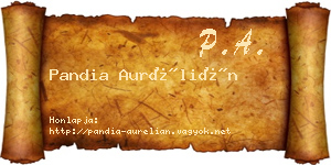 Pandia Aurélián névjegykártya